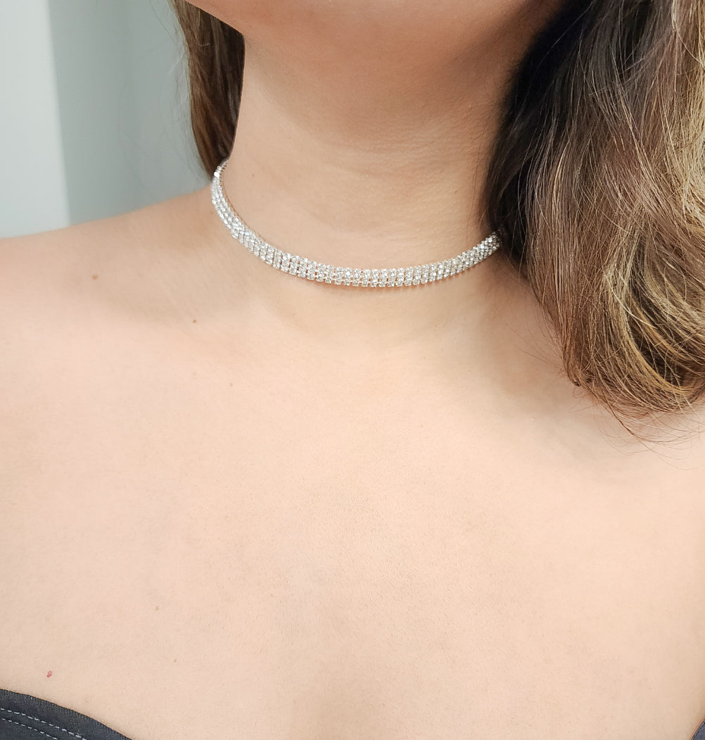 Choker y aretes bling